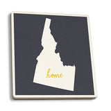 Idaho Home State - White on Gray Ceramic Coaster