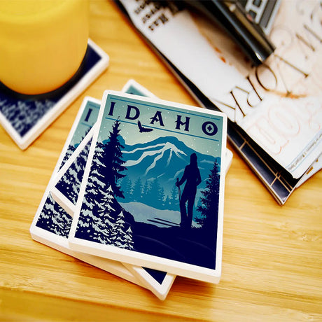 Idaho Skier and Mountain