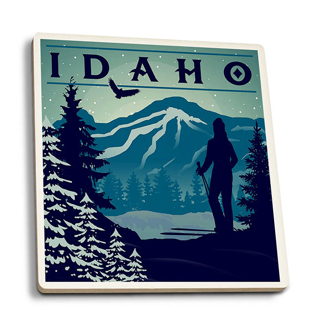 Idaho Skier and Mountain