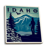 Idaho Skier and Mountain