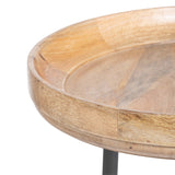 Wood & Iron Round Occasional Tables