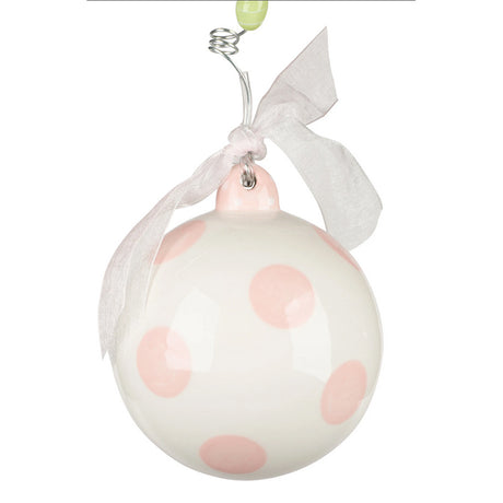 Lamb Baby's First Girl Ornament