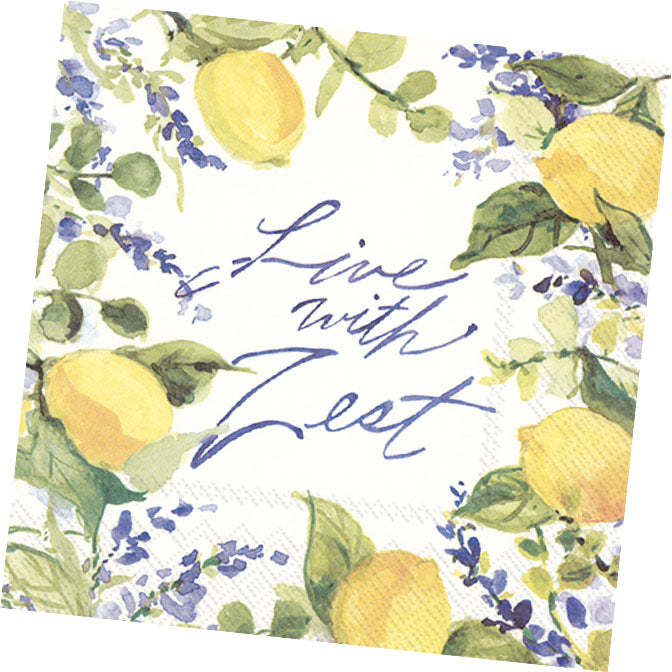 Live with Zest Cocktail Napkin