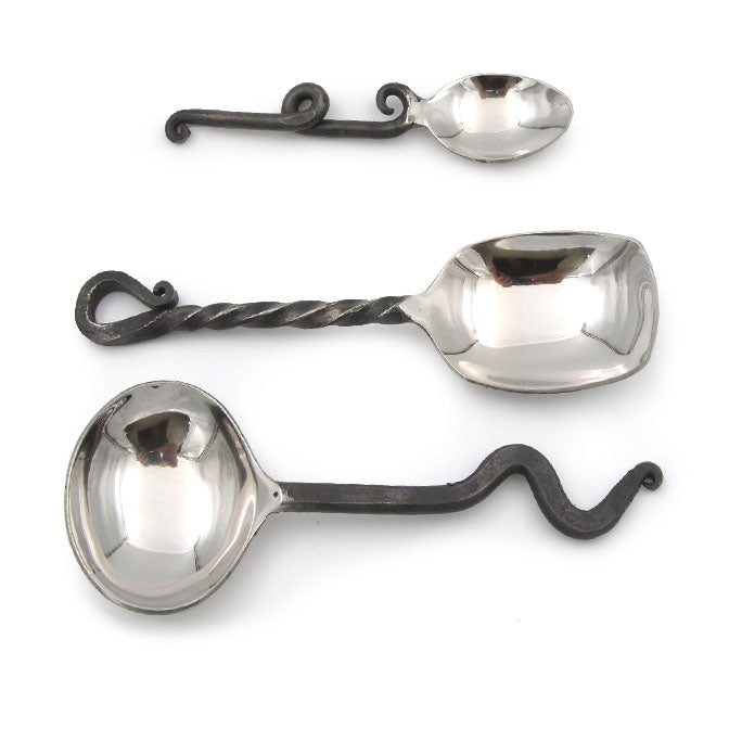 Assorted Hand Forged Olive/Nut Spoons
