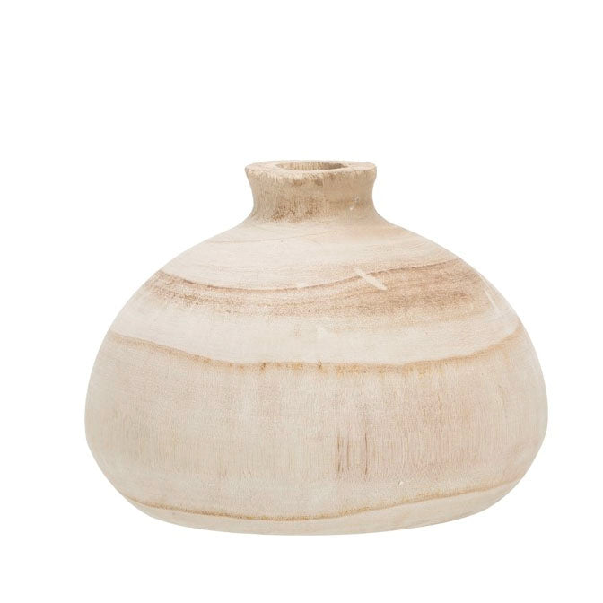 Round Paulownia Vase