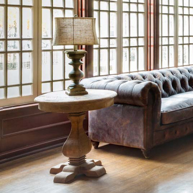 Round Pedestal Side Table