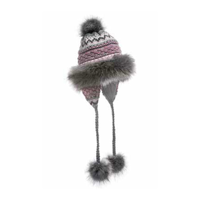 Pink/Grey Noora Bayka Wool Beanie