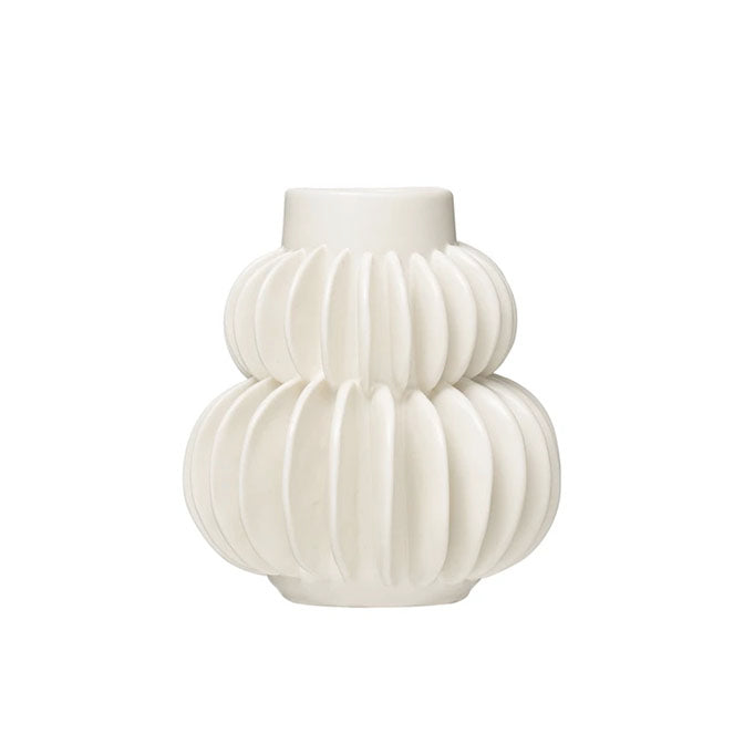 Handmade Pleated Stoneware Vase