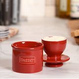 Cafe Collection Butter Bell Crock- Red