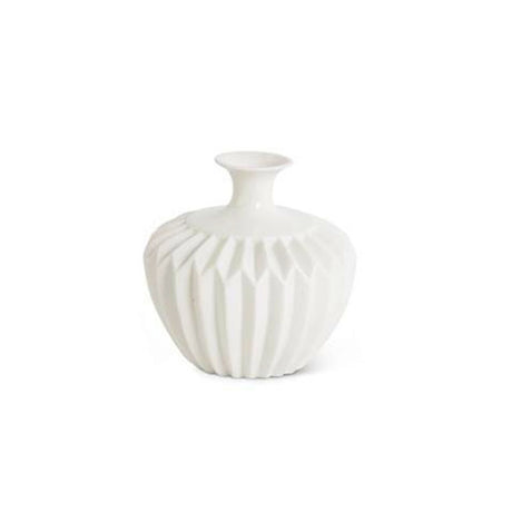 White Porcelain Accordion Vases