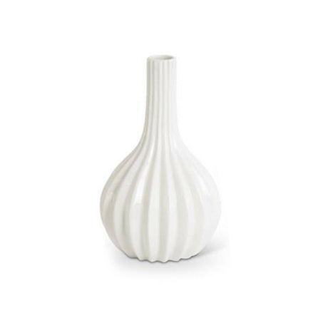 White Porcelain Accordion Vases