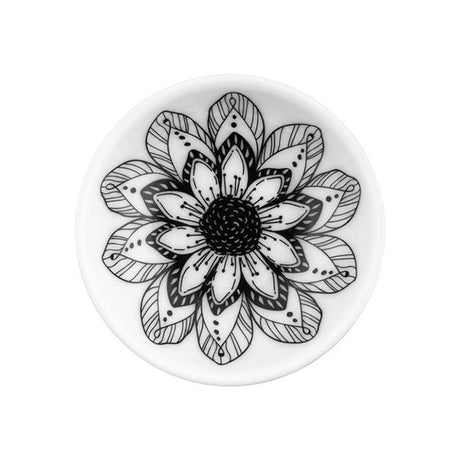 Black & White Flower Ring Bowl