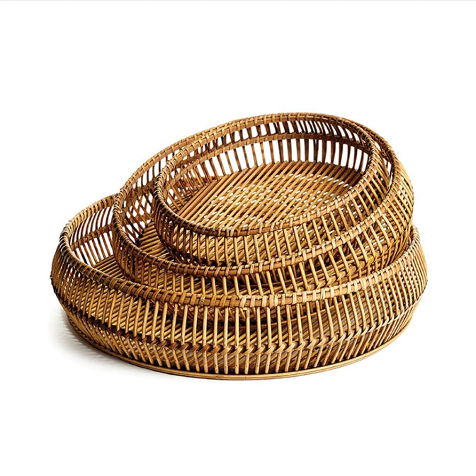 River Bamboo Round Trays