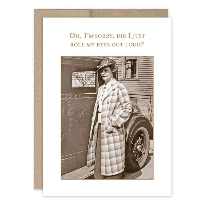 Roll My Eyes Blank Card