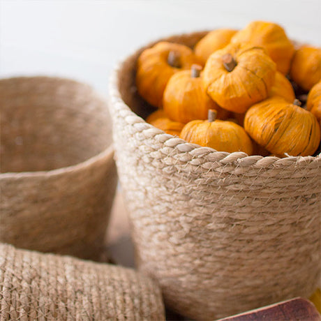 Round Deep Seagrass Baskets