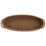 Woven Seagrass Oval Tray With Handles