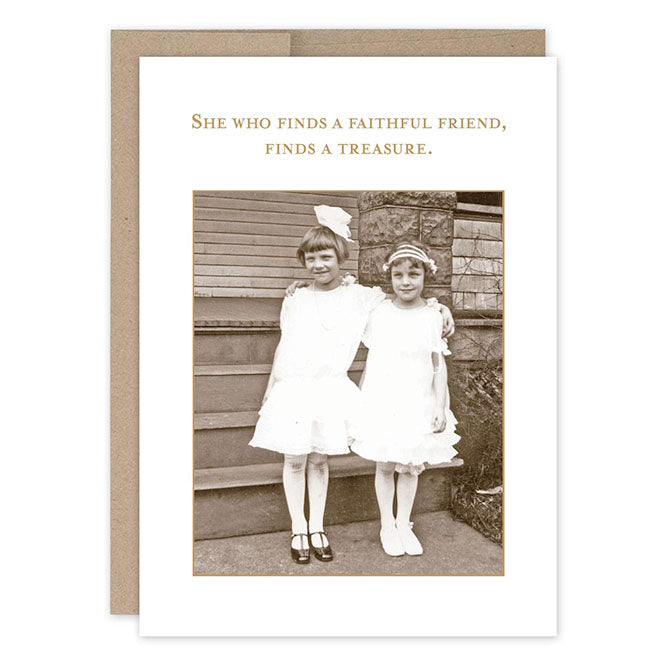 She Who Finds Friend Birthday Card