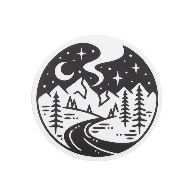 Starry Night River Sticker