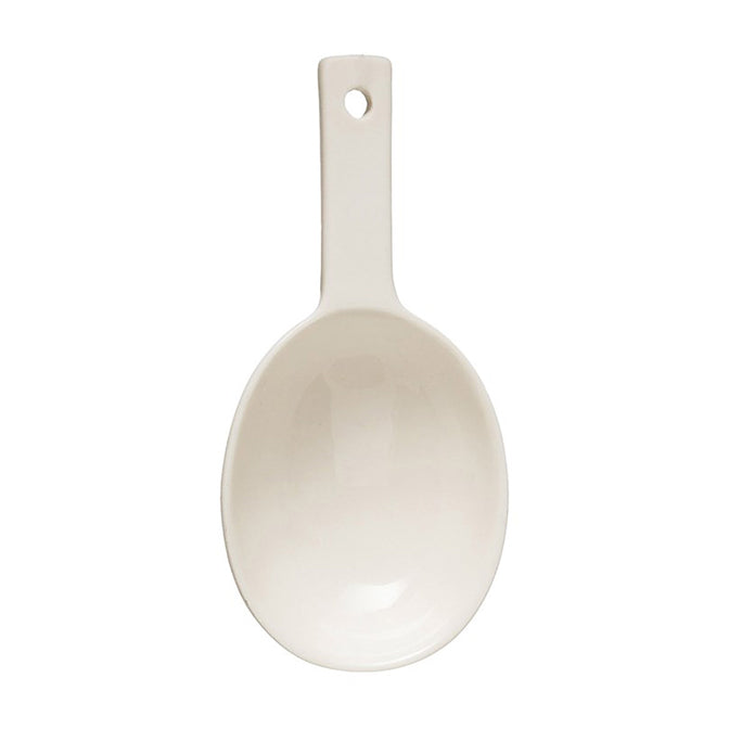 White Stoneware Scoop