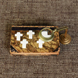 Tiny Glass Cross White