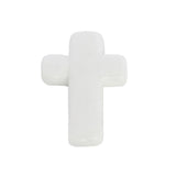 Tiny Glass Cross White