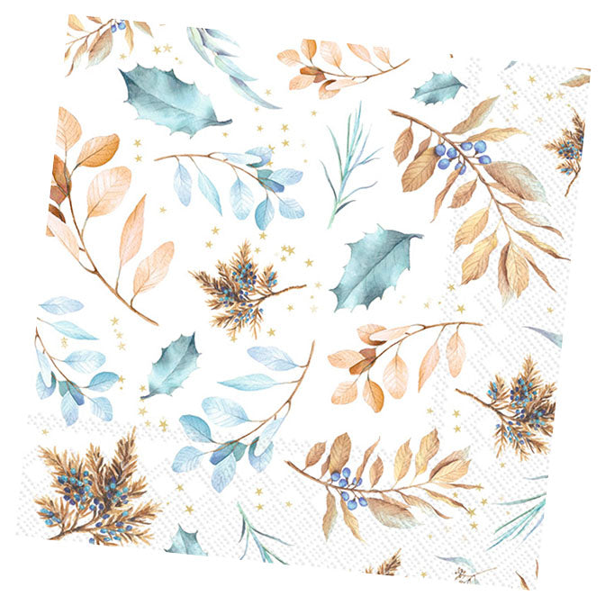 Warm Winter Leaves Cocktail Napkin