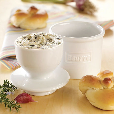 Cafe Collection Butter Bell Crock- White