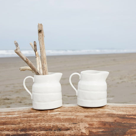 Stoneware Vintage Reproduction Wide-Mouth Pitcher