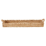 Woven Seagrass Rectangle Tray With Handles