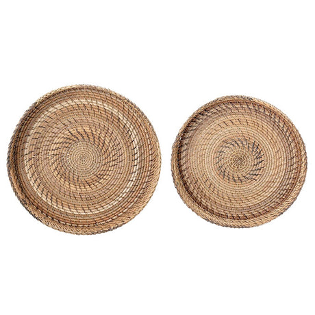 Hand-Woven Tray with Handles