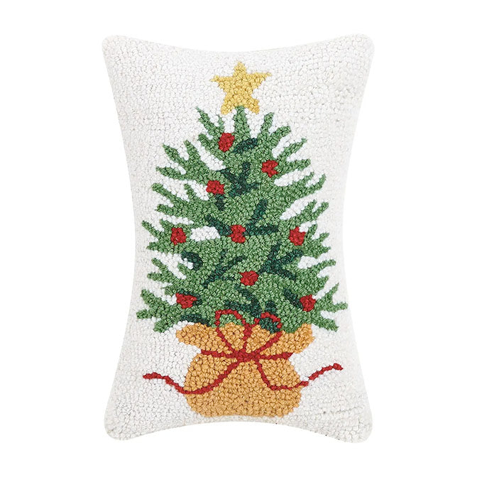 Wrapped Christmas Tree Hook Pillow