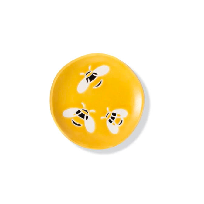 Bees Mini Round Stoneware Tray