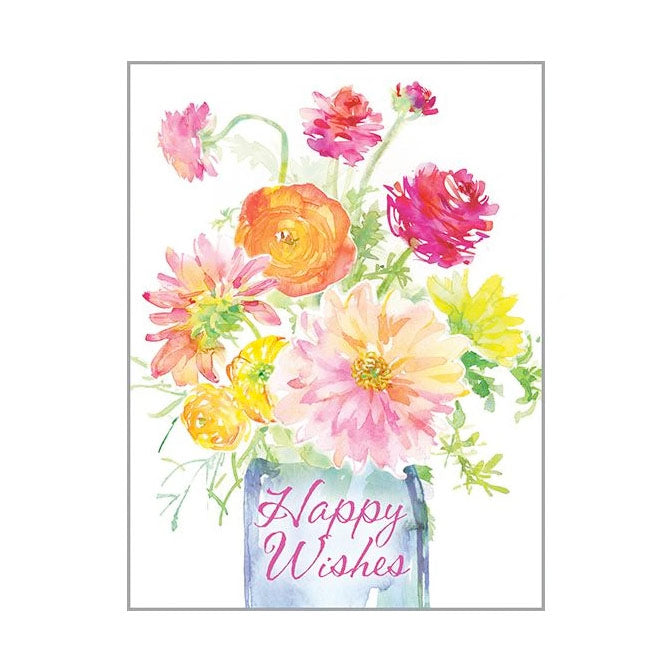 Birthday Card Dahlias & Ranunculus