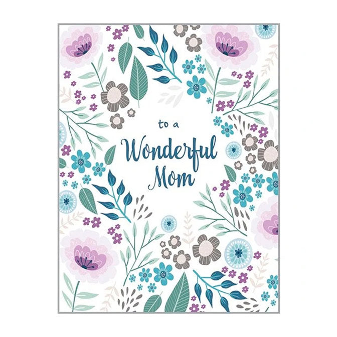 To A Wonderful Mom, Purple Flower Petals Card