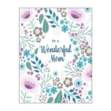 To A Wonderful Mom, Purple Flower Petals Card