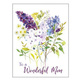 To A Wonderful Mom Purple Bouquet Card