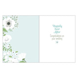 White Bridal Flowers Wedding Card