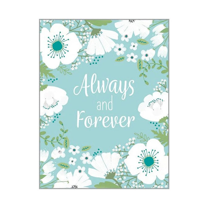 White Bridal Flowers Wedding Card