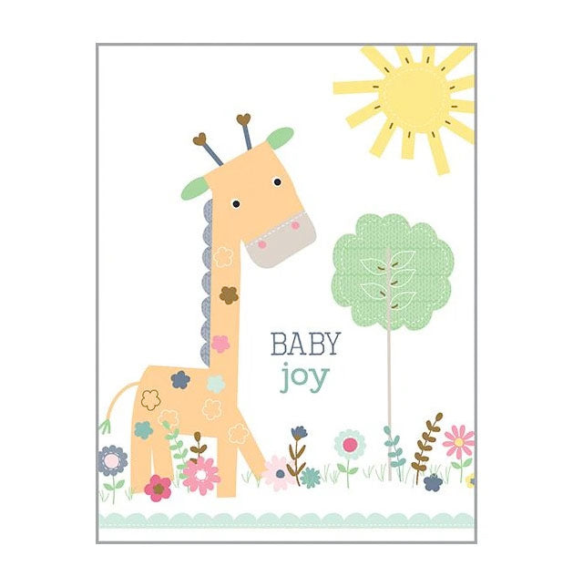 Sweet Giraffe Baby Card with Scripture