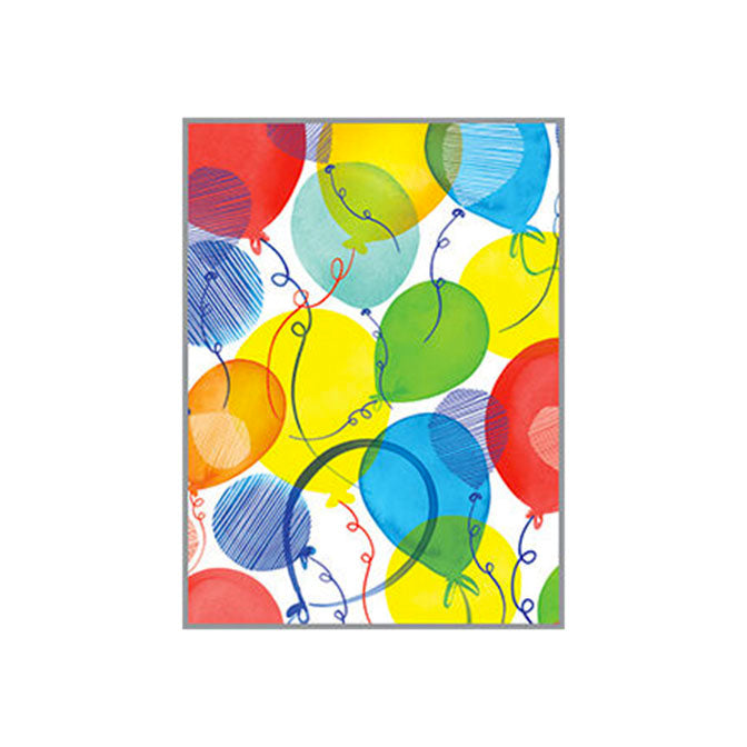 Flying Balloons Birthday Enclosures Card