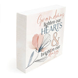 Grandmas Lighten Our Hearts...Word Block
