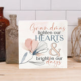 Grandmas Lighten Our Hearts...Word Block