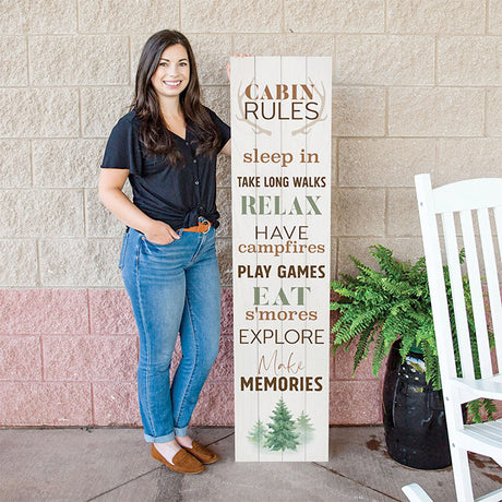 Cabin Rules Porch Boards