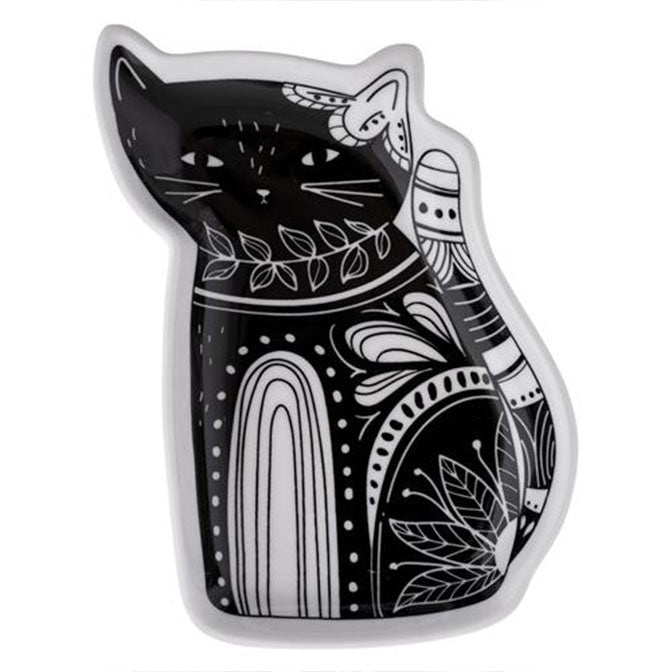Black & White Cat Shaped Trinket Dish