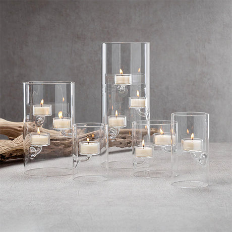 Glass Single Tealight Holder/Hurricane Tall