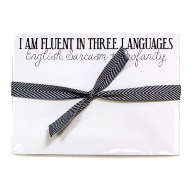 "I Am Fluent in Three Languages" Slab Pad
