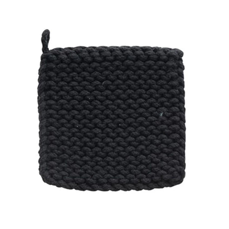 Black and Yellow Square Cotton Crocheted Pot Holder