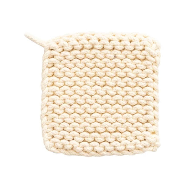 Black and Yellow Square Cotton Crocheted Pot Holder