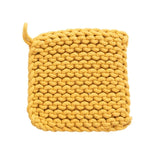 Black and Yellow Square Cotton Crocheted Pot Holder
