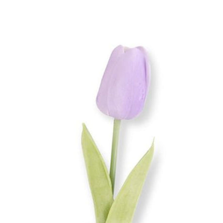 10.5 Inch Light Purple Real Touch Mini Tulip Stem